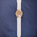 Michael Kors Lennox Three-Hand Crystals Dial White Silicone Strap Watch For Women - MK7248