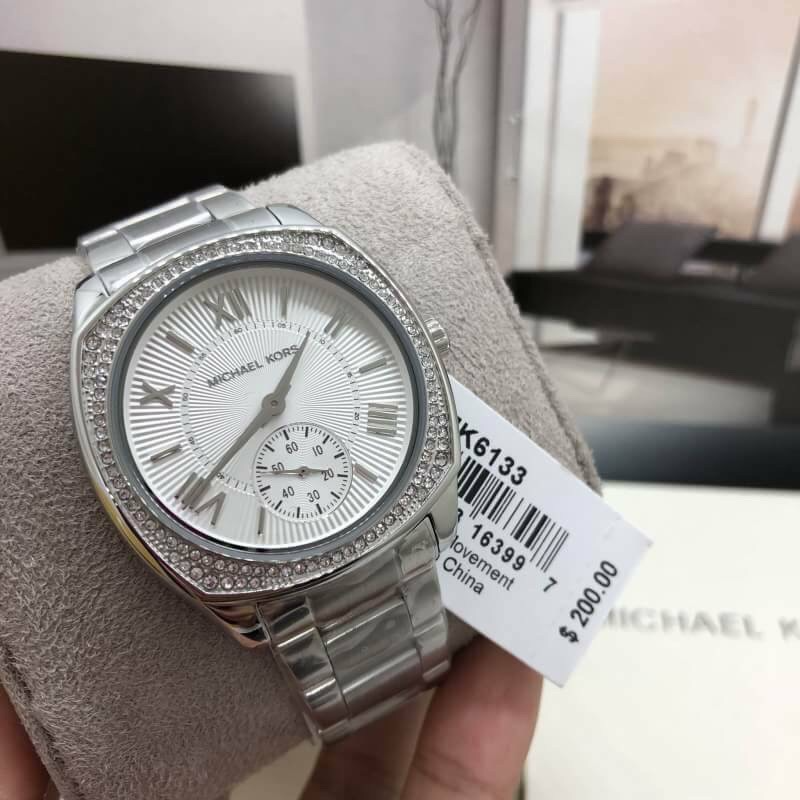 Michael Kors Bryn Quartz Silver Dial Silver Steel Strap Watch For Women - MK6133