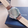 Tommy Hilfiger Oliver Quartz White Dial Brown Leather Strap Watch for Men - 1791304