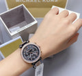 Michael Kors Parker Chronograph Quartz Grey Dial Two Tone Steel Strap Watch For Women - MK6440