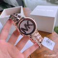 Michael Kors Runway Mercer Quartz Rose Gold Dial Rose Gold Steel Strap Watch For Women - MK6736