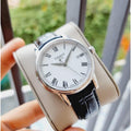 Tissot T Classic Carson White Dial Black Leather Strap Watch for Men - T085.410.16.013.00