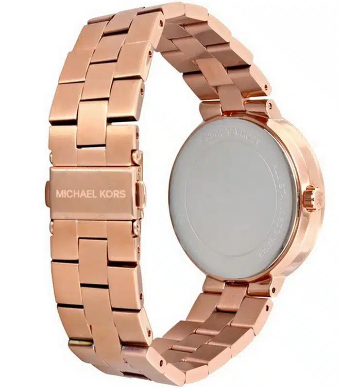 Michael Kors Garner Quartz Rose Gold Dial Rose Gold Steel Strap Watch For Women - MK6409