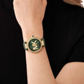 Michael Kors Parker Green Dial Green Leather Strap Watch For Women - MK4724