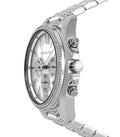 Michael Kors Whitney Chronograph Crystals Silver Dial Silver Steel Strap Watch For Women - MK6728