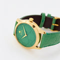 Gucci G Timeless Quartz Green Dial Green Leather Strap Watch For Women - YA1264099