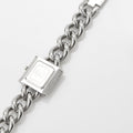 Michael Kors Chain Lock Pave Silver Dial Silver Steel Strap Watch For Women - MK4718