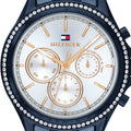 Tommy Hilfiger Ari Quartz Diamonds White Dial Blue Steel Strap Watch for Women - 1782003