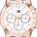 Tommy Hilfiger Haven Quartz White Dial Red Rubber Strap Watch For Women - 1782200