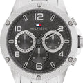 Tommy Hilfiger Blaze Chronograph Quartz Black Dial Silver Steel Strap Watch For Men - 1792029