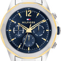 Tommy Hilfiger Lars Chronograph Blue Dial Silver Steel Strap Watch For Men - 1792059