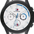 Tommy Hilfiger Aiden Chronograph White Dial White Rubber Strap Watch For Men - 1791862