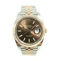 Rolex Datejust 41 Oyster Chocolate Dial Two Tone Oystersteel & Everose Gold Jubilee Bracelet Watch for Men - M126331-0002