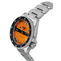 Seiko 5 Sports Double Hurricane Retro Orange Dial Silver Steel Strap Watch For Men - SRPK11K1