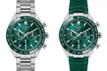 Tag Heuer Carrera Chronograph 44mm Green Dial Green Steel Strap Watch for Men - CBN2A1N.FT6238