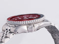 Seiko 5 Sports Thong Sia Limited Edition Red Dial Silver Steel Strap Watch For Men - SSK031K1