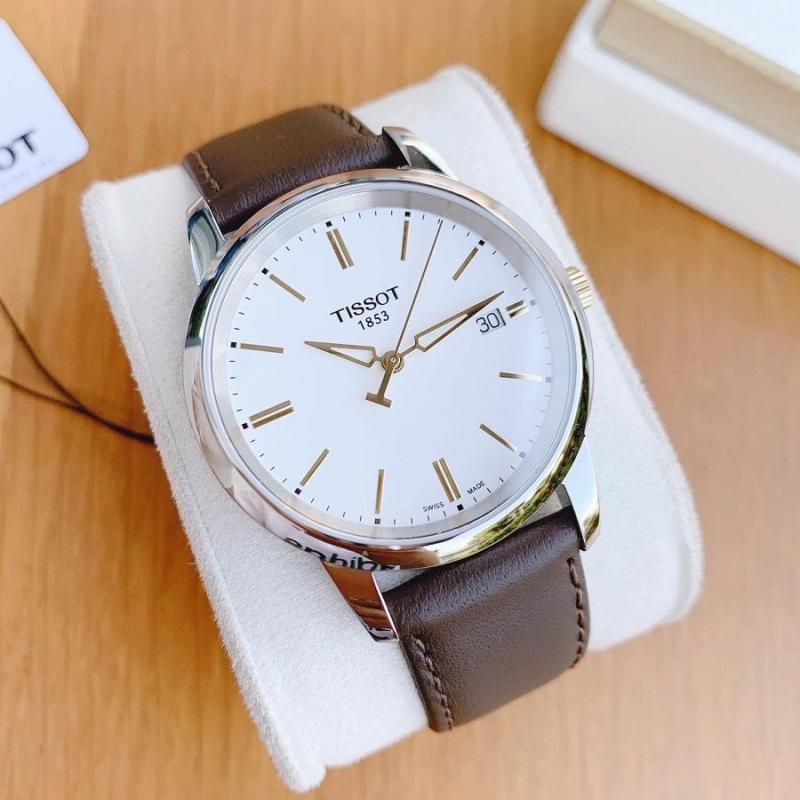 Tissot T Classic Dream White Dial Brown Leather Strap Watch for Men - T033.410.26.011.01