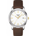 Tissot T Classic Dream White Dial Brown Leather Strap Watch for Men - T033.410.26.011.01