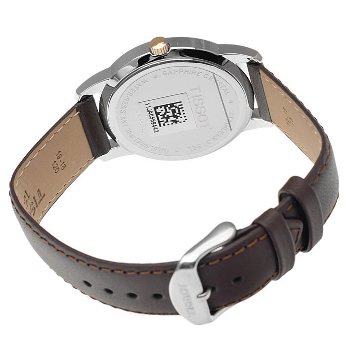 Tissot T Classic Dream White Dial Brown Leather Strap Watch for Men - T033.410.26.011.01