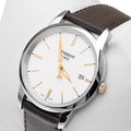 Tissot T Classic Dream White Dial Brown Leather Strap Watch for Men - T033.410.26.011.01