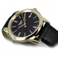 Tissot T Classic Dream Black Dial Black Leather Strap Watch for Men - T033.410.36.051.01