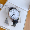 Tissot T Classic Carson White Dial Black Leather Strap Watch for Men - T085.410.16.013.00