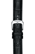 Tissot Carson Powermatic 80 White Dial Black Leather Strap Watch For Men - T085.407.16.013.00