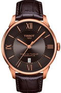 Tissot Chemin Des Tourelles Automatic Brown Dial Brown Leather Strap Watch For Men - T099.407.36.448.00