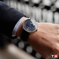 Tissot Chemin Des Tourelles Powermatic 80 Blue Dial Blue Leather Strap Watch for Men - T099.407.16.048.00