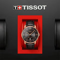 Tissot Chemin Des Tourelles Automatic Brown Dial Brown Leather Strap Watch For Men - T099.407.36.448.00