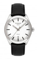 Tissot T Classic PR 100 White Dial Black Leather Strap Watch for Men - T101.410.16.031.00