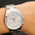 Tissot PR 100 Sport Chic Chronograph Silver Dial Silver Steel Strap Watch for Women - T101.917.11.031.00