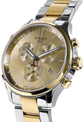 Tissot T Sport Chrono XL Classic Gold Dial Two Tone Steel Strap Watch for Men - T116.617.22.021.00