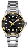 Tissot Seastar 1000 Black Dial Silver Steel Strap Watch For Men - T120.210.127.051.00
