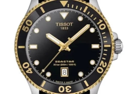 Tissot Seastar 1000 Black Dial Black Rubber Strap Watch For Men - T120.410.27.051.00