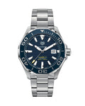 Tag Heuer Aquaracer Calibre 5 Blue Dial Silver Steel Strap Watch for Men - WAY201B.BA0927