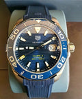 Tag Heuer Aquaracer Calibre 5 Automatic Blue Dial Blue Rubber Strap Watch for Men - WAY201B.FT6150