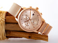 Tommy Hilfiger Blake Chronograph Rose Gold Dial Rose Gold Mesh Bracelet Watch For Women - 1781907