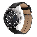 Tommy Hilfiger Larson Chronograph Black Dial Black Leather Strap Watch For Men - 1791984