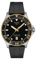 Tissot Seastar 1000 Black Dial Black Rubber Strap Watch For Men - T120.410.27.051.00