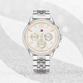 Tommy Hilfiger Harper Chronograph White Dial Silver Steel Strap Watch For Women - 1782222