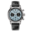 Breitling Top Time B01 Triumph Blue Dial Black Leather Strap Watch for Men - AB01764A1C1X1