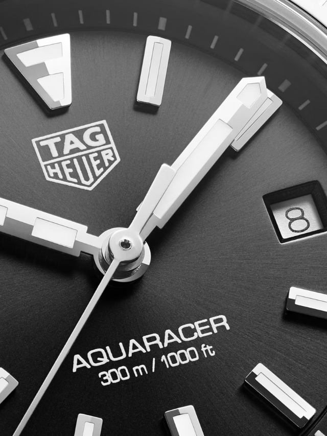 Tag Heuer Aquaracer Quartz Black Dial Silver Steel Strap Watch for Women - WBD1410.BA0741