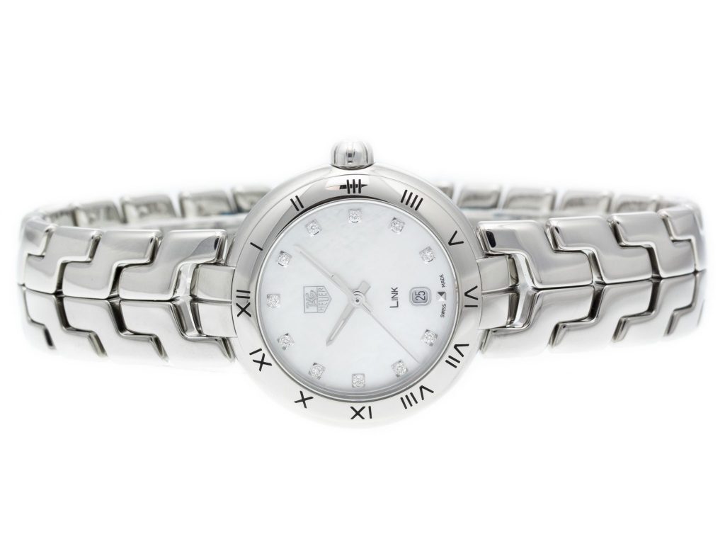 Tag Heuer Link Diamonds Mother of Pearl Dial Silver Steel Strap Watch for Women -  WAT1417.BA0954