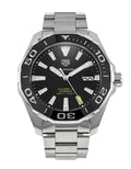 Tag Heuer Aquaracer Black Dial Silver Steel Strap Strap Watch for Men - WAY201A.BA0927