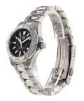 Tag Heuer Aquaracer Quartz Black Dial Silver Steel Strap Watch for Women - WBD1410.BA0741