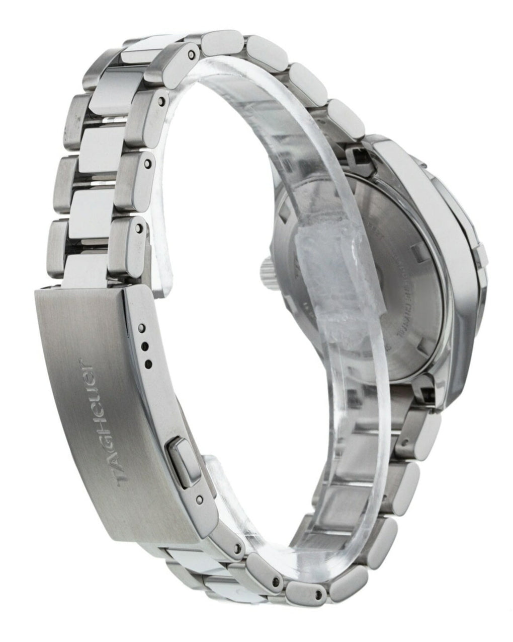 Tag Heuer Aquaracer Diamonds Mother of Pearl White Dial Silver Steel Strap Watch for Women - WBD1413.BA0741