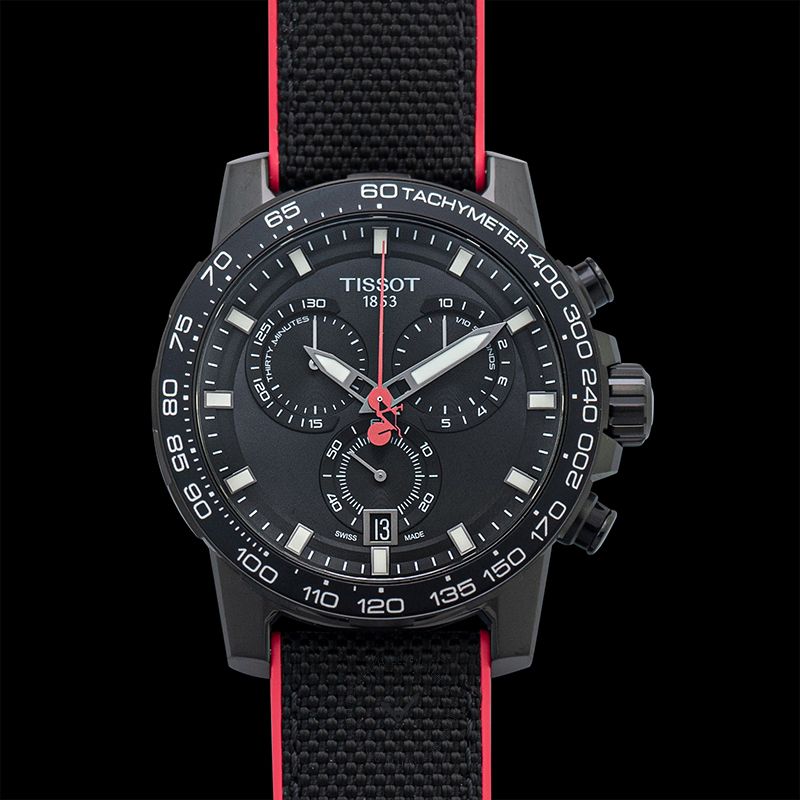 Tissot Supersport Chrono Giro D'Italia Black Dial Black Nylon Strap Watch for Men - T125.617.37.051.00