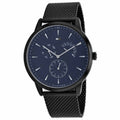 Tommy Hilfiger Brad Quartz Blue Dial Black Mesh Bracelet Watch For Men - 1710392