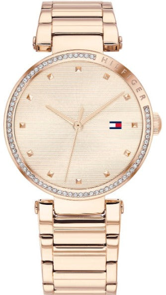 Tommy Hilfiger Lynn Quartz Rose Gold Dial Rose Gold Steel Strap Watch For Women - 1782237